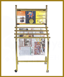 Steel newspaper holder