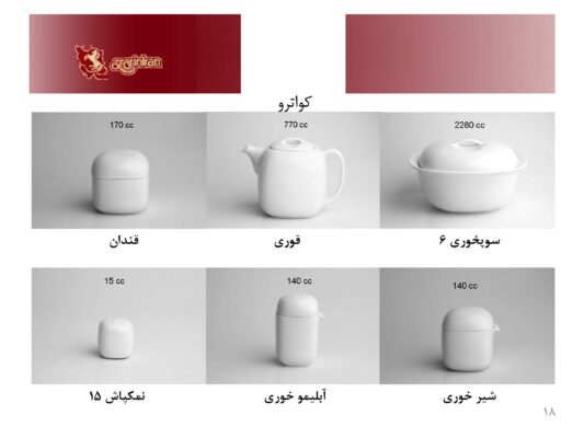چینی زرین سفید مربع