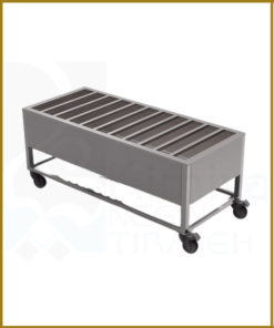 Cubic steel wash basin