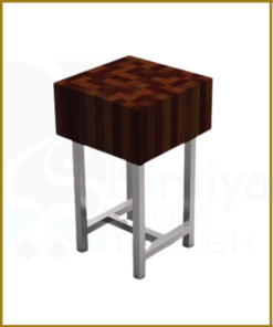 wooden butcher table