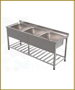 three-bastin industrial sink