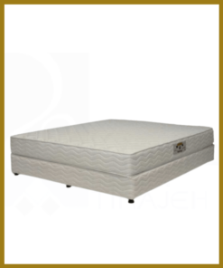 Metal bed base with fabric cover