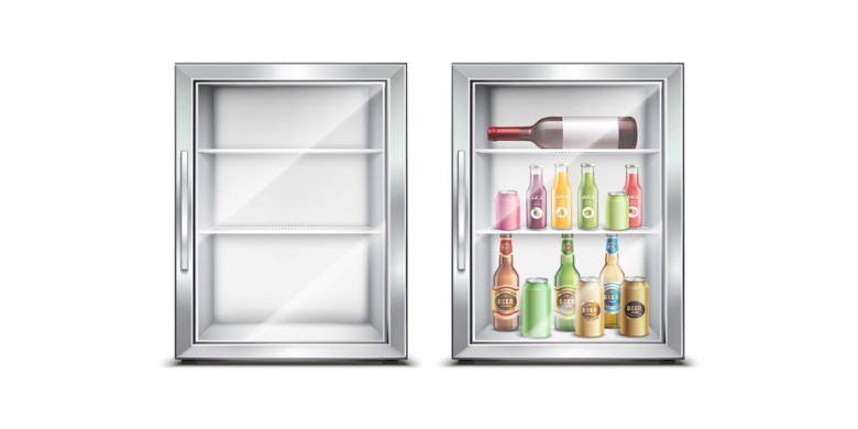 یخچال مینی بار درب شیشه ای
